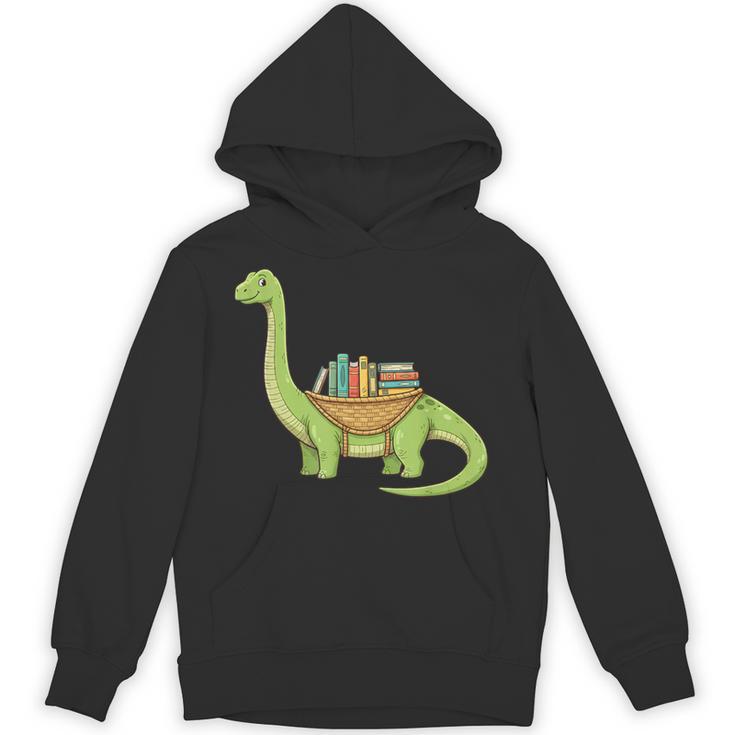 Dinosaur Librarian Book Lover Reading Brontosaurus Unisex Hoodie