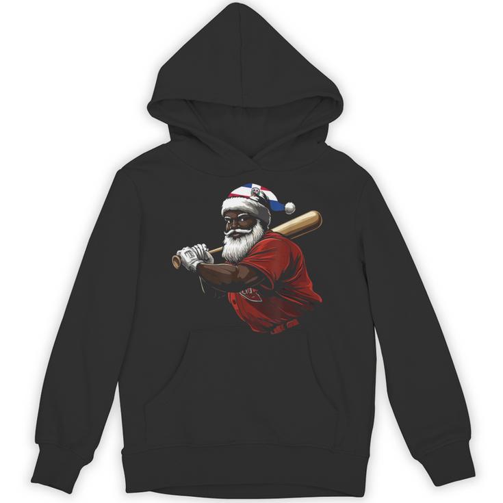 Dominican Republic Santa Christmas Baseball Beisbol Unisex Hoodie