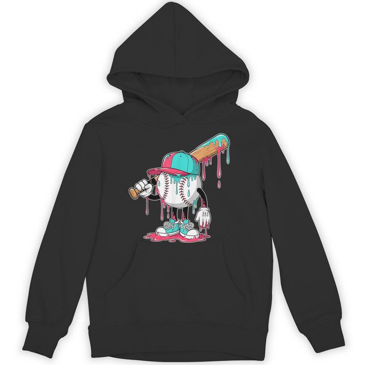 Drip Baseball For Boys Ice Cream Drip Youth Boys Sprinkles Unisex Hoodie