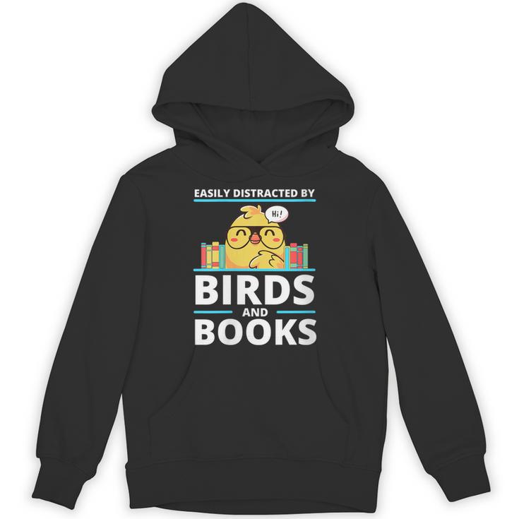 Easily Distracted By Birds And Books Unisex Hoodie