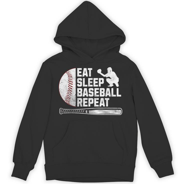 Eat Sleep Baseball Repeat Baseball Player Men Boys Unisex Hoodie