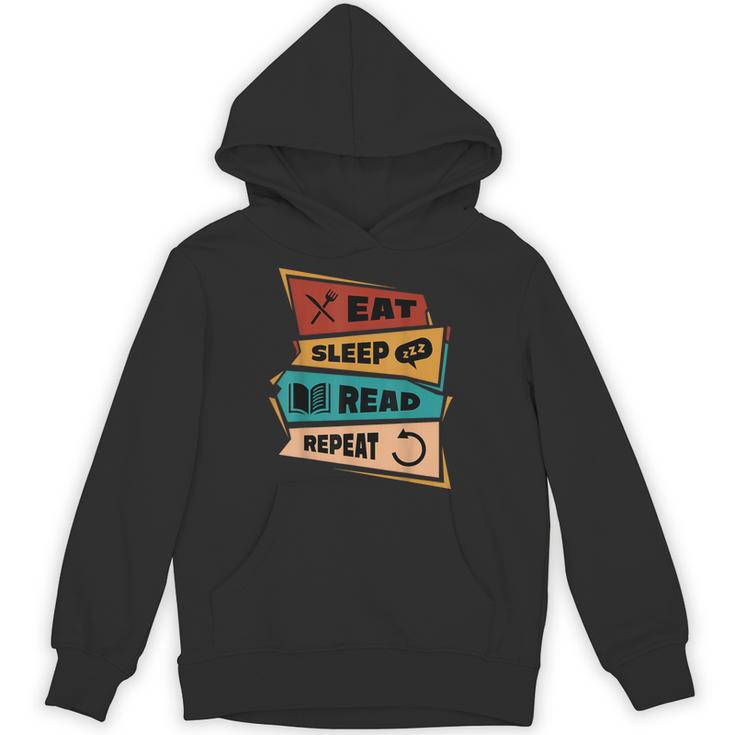 Eat Sleep Read Repeat Reading Books Reader Bookworm Unisex Hoodie