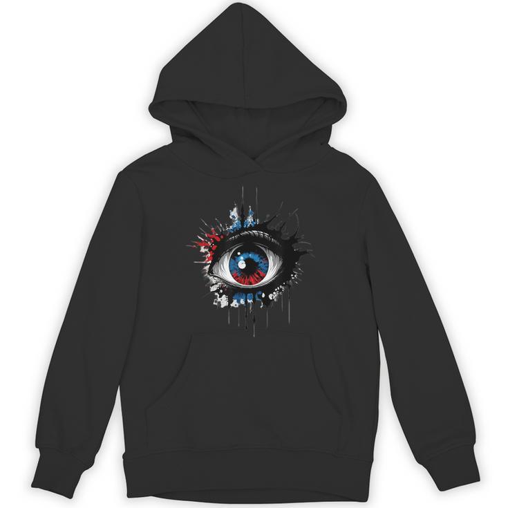 Evil Eye Comic Book Art Eyes Red Blue Grunge Aesthetic Unisex Hoodie Evil Eye Comic Book Art Eyes Red Blue Grunge Aesthetic Unisex Hoodie