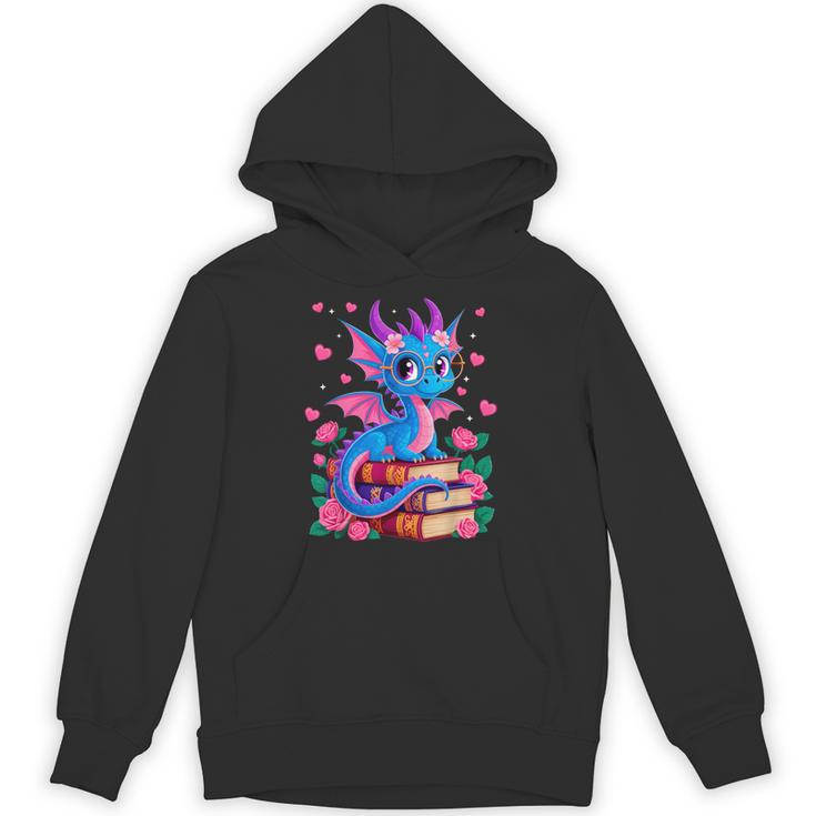 Fantasy Dragon Reading Books Bookworm Unisex Hoodie