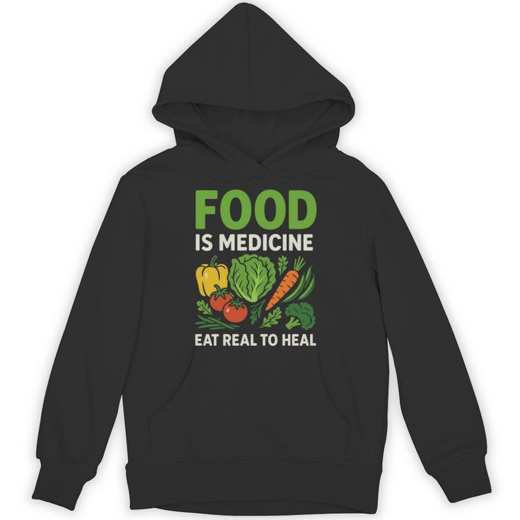 Food Is Medicineの栄養士、自然療法医栄養士へのギフト 長袖tシャツ パーカー