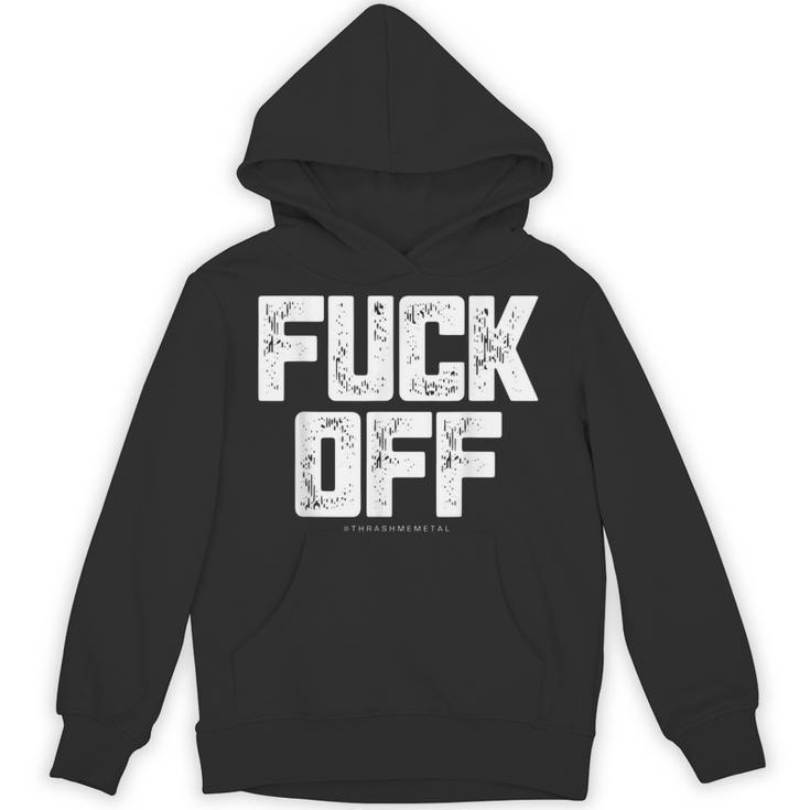 メンズ Fuck Off Thrash メタル パーカー