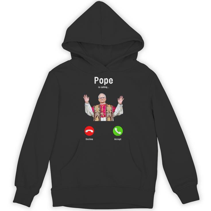 Pope Leo Xiv Is Calling Catholic Humor メンズ レディース パーカー