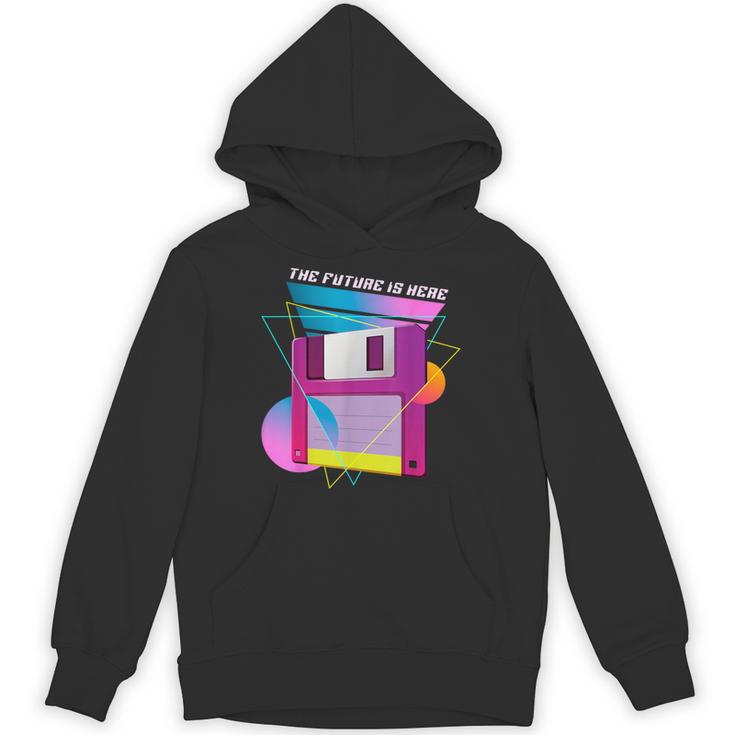 The Future Is Here フロッピーディスクディスクディスクレトロ80年代vaporwave パーカー