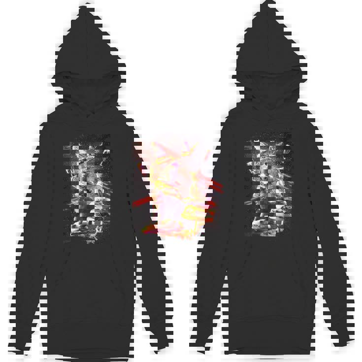 Galaxy Laser Cat On Burger -Pace Cheeseburger Cats パーカー