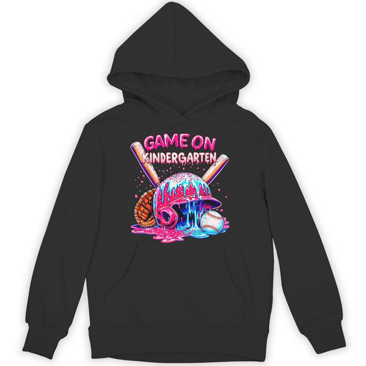 Game Kindergarten Baseball Ice Cream Drip On Back To School Unisex Hoodie