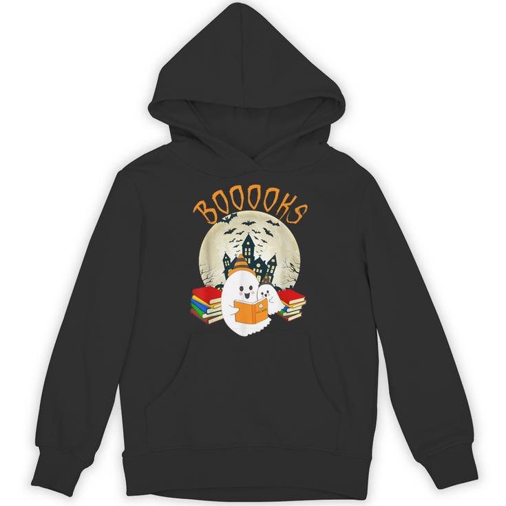Ghost Book Reading Halloween Booooks Teacher Unisex Hoodie
