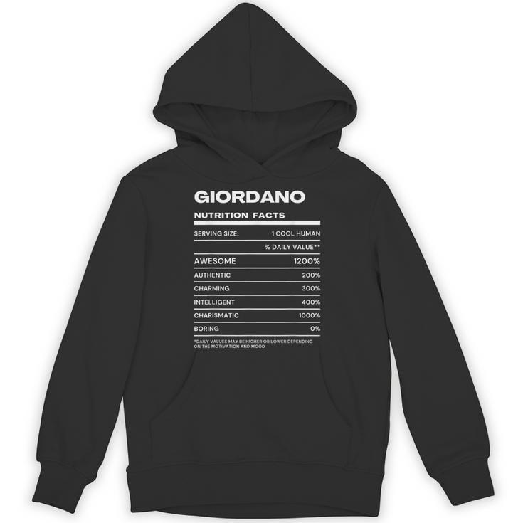 Giordano 栄養成分表示 パーカー