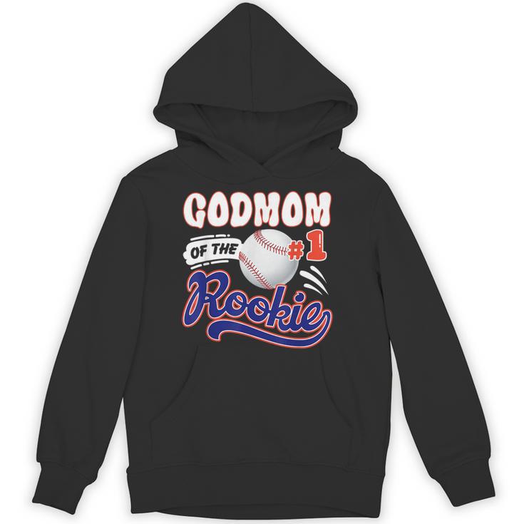 GodMom Rookie Of Year 1st Birthday Baseball Theme Matching Unisex Hoodie