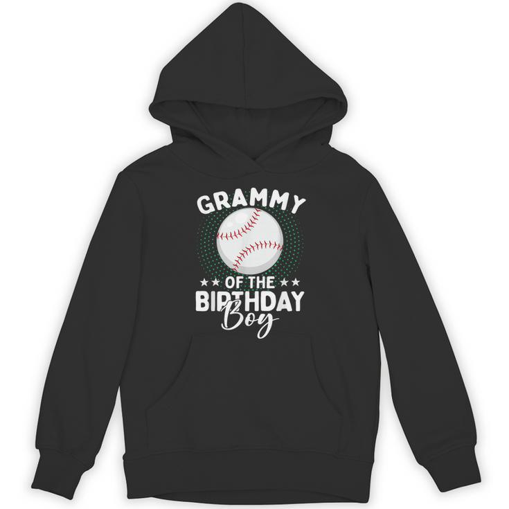 Grammy Of The Birthday Boy Baseball Player Birthday Unisex Hoodie