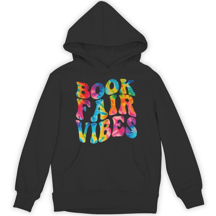 Groovy 70s Book Fair Vibe Tie Dye Reading School Librarian Unisex Hoodie