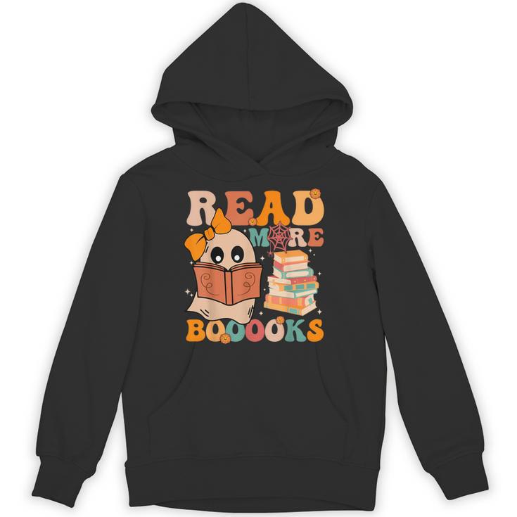 Groovy Booooks Ghost Read More Books Teacher Halloween Men Women Kids Unisex Hoodie