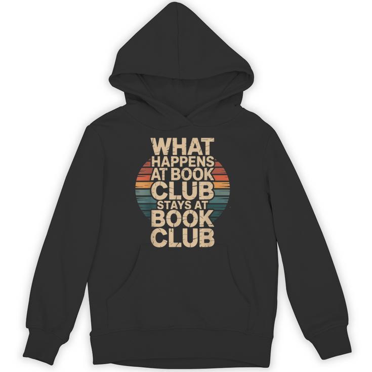What Happens At Book Club Stays At Book Club Retro Unisex Hoodie