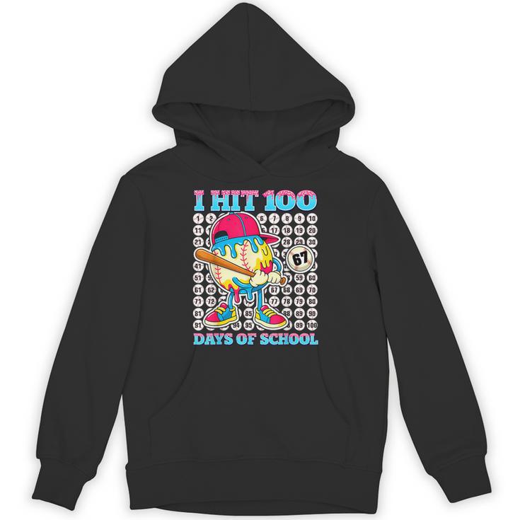 I Hit 100 Days Of School 67 Drip Baseball Boys Kids Unisex Hoodie I Hit 100 Days Of School 67 Drip Baseball Boys Kids Unisex Hoodie
