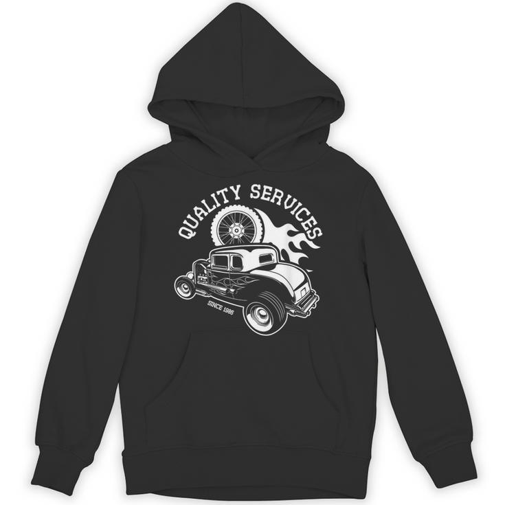 Hot Rodervice クラシック オールドアメリカンカー 自動車ガレージ パーカー