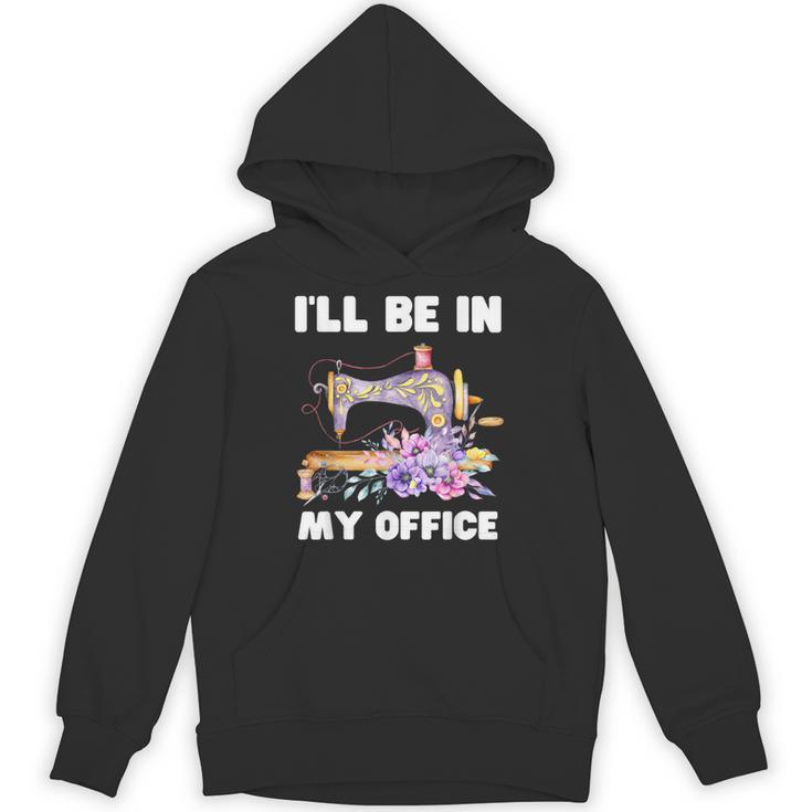 I'll Be In My Office おもしろヴィンテージフローラルミシン パーカー