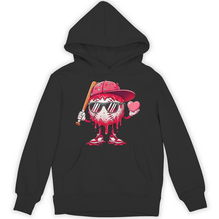 Ice Cream Drip Baseball Valentine's Day Spots Baseball Drip Unisex Hoodie