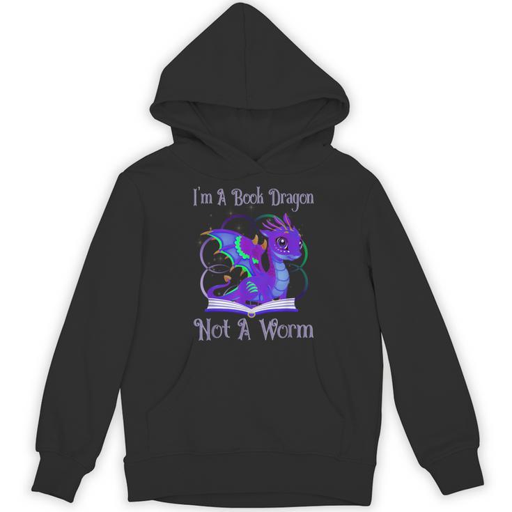 I'm a Book Dragon Not a Worm Dragons Reading Unisex Hoodie