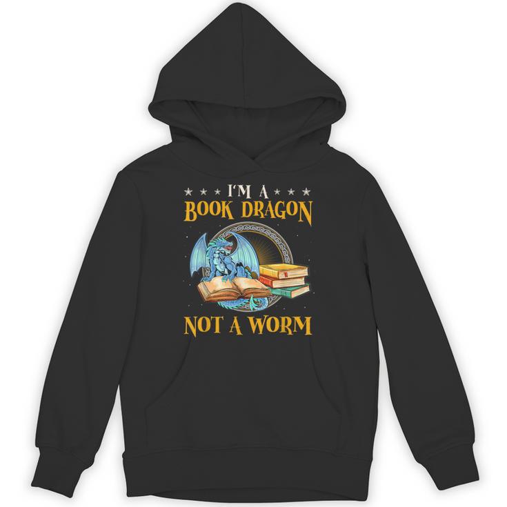 I'm a Book Dragon Not a Worm Reading Readers Clothing Unisex Hoodie