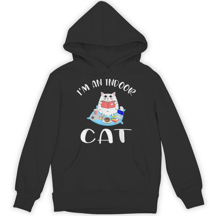 I'm An Indoor Cat I Drink Coffee Read Books Play Games Unisex Hoodie