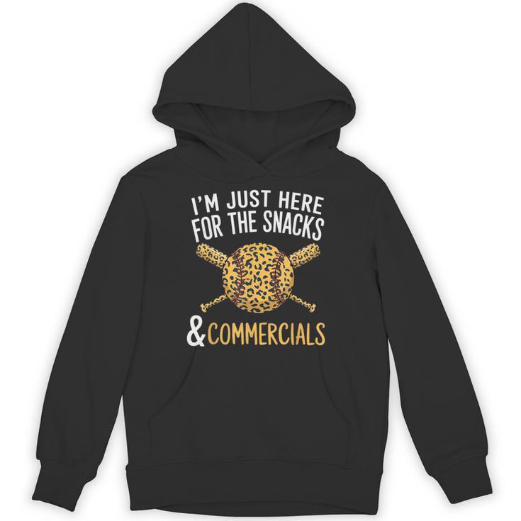 I'm Just Here For The Snacks And Commercials Baseball Unisex Hoodie