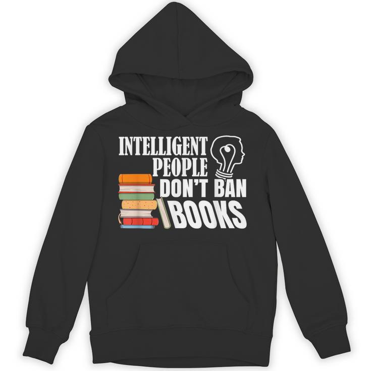 Intelligent People Don't Ban Books Reading Bookish Librarian Unisex Hoodie