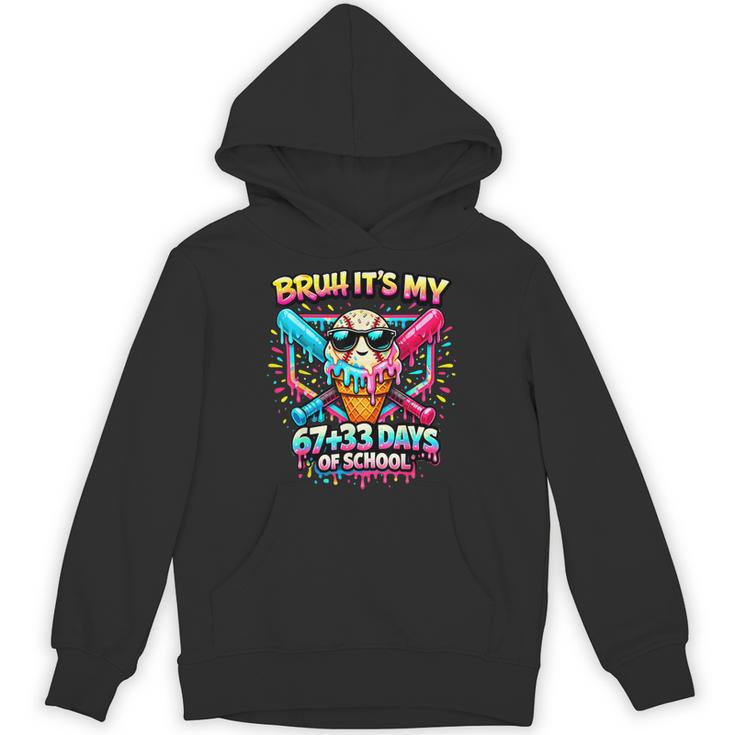 It's My 6733 Days Of School Baseball Ice Cream Dripping Unisex Hoodie
