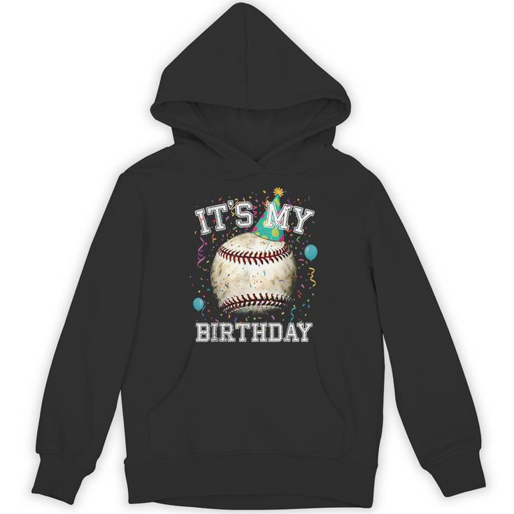 Its My Birthday Vintage Baseball Celebration For Men Kids Unisex Hoodie Its My Birthday Vintage Baseball Celebration For Men Kids Unisex Hoodie