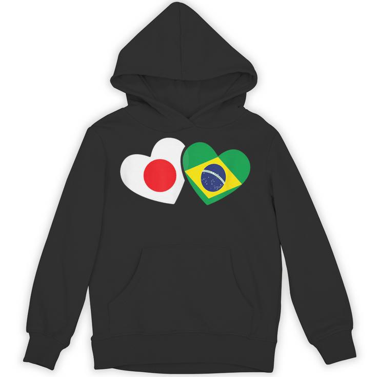 Japanese Flag Brazilian Flag Heart 日系ブラジルブラジル国旗日本国旗 パーカー