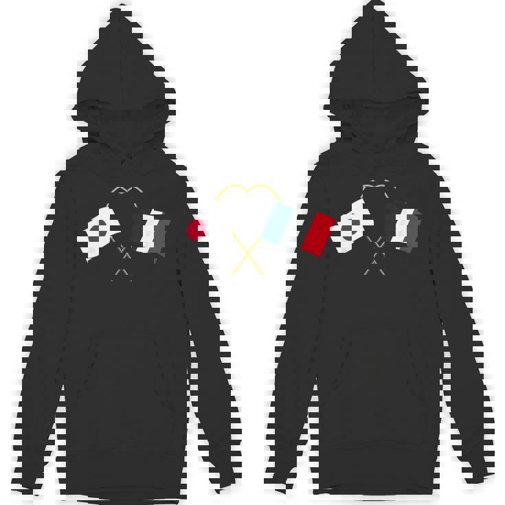 Japanese Flag France Flag フランス遺産 フランスのルーツ 日本の国旗 フランスの国旗 パーカー