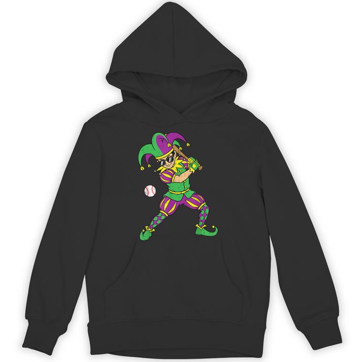 Jester Baseball Mardi Gras Carnival Sport Men Boy Teen Kids Unisex Hoodie