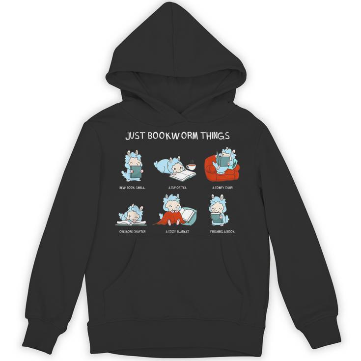Just Bookworm Things Nerd Book Reading Books Lama Alpaca Unisex Hoodie