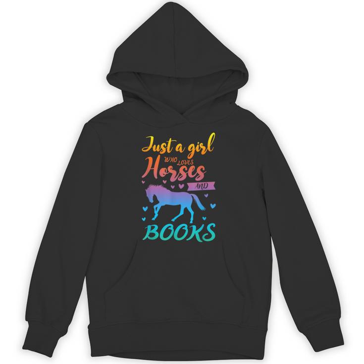 Just a Girl Who Loves Horses And Books Book Lover Unisex Hoodie