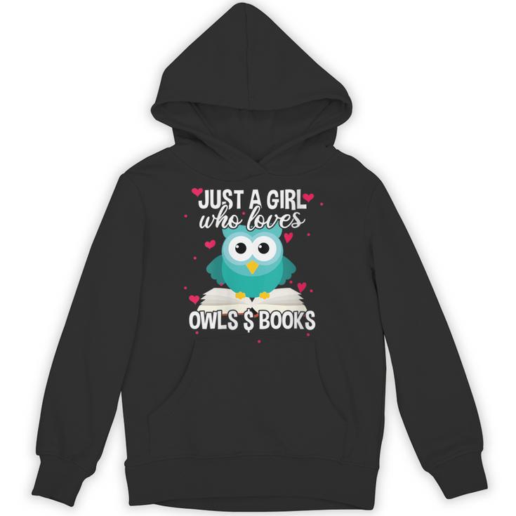 Just A Girl Who Loves Owls And Books Cute Bookworm Unisex Hoodie