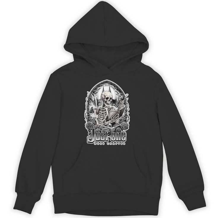 Just One More Chapter Gothic Skeleton Reading Occult Book Unisex Hoodie