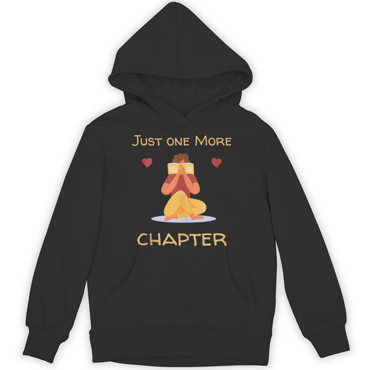 Just One More Chapter Red Book Lovers Bookworms & Readers Unisex Hoodie