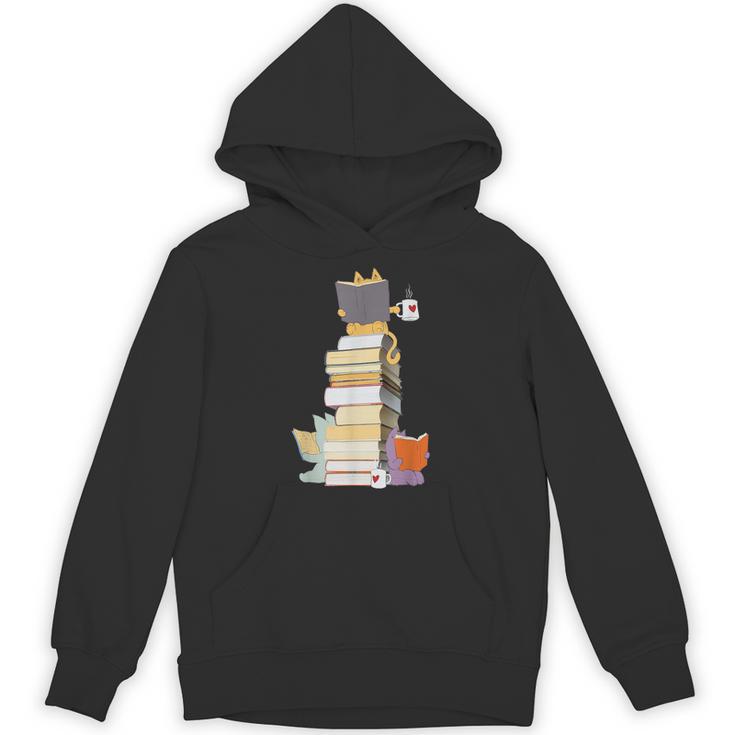 Kawaii Cats Books Coffee Unisex Hoodie