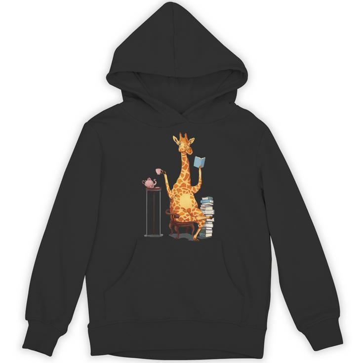 Kawaii Cute Giraffes Books And Tea Women's Unisex Hoodie