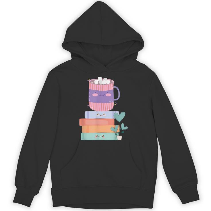 Kawaii Pastel Goth Cute Hot Chocolate Book Lover Anime Art Unisex Hoodie