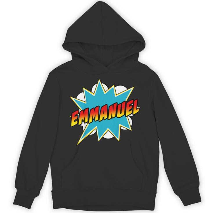 Kids Boys Emmanuel Comic Book Superhero Name Unisex Hoodie