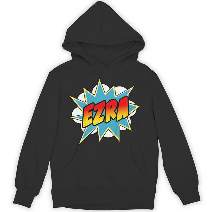 Kids Boys Ezra Comic Book Superhero Name Unisex Hoodie