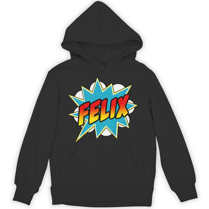 Kids Boys Felix Comic Book Superhero Name Unisex Hoodie