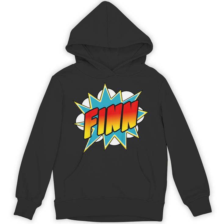 Kids Boys Finn Name Comic Book Superhero Unisex Hoodie