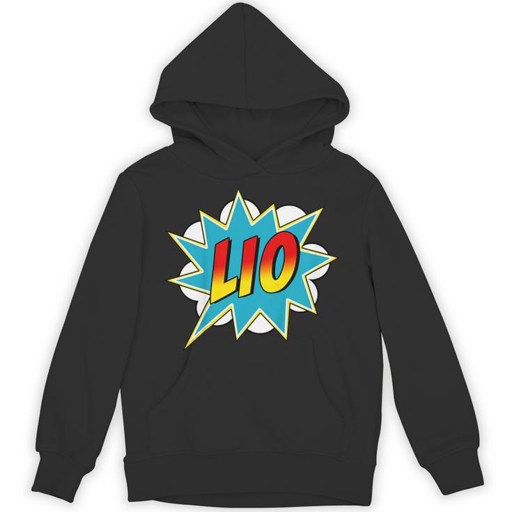 Kids Boys Lio Name Comic Book Superhero Unisex Hoodie