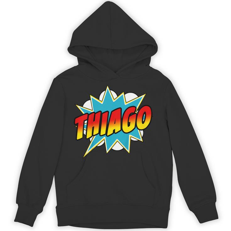 Kids Boys Thiago Comic Book Superhero Name Unisex Hoodie