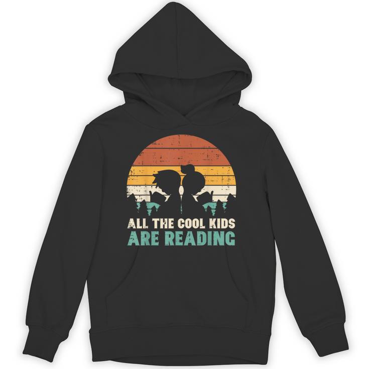 All Kids Are Reading Retro Read Book Lover Boys Girls Small Unisex Hoodie